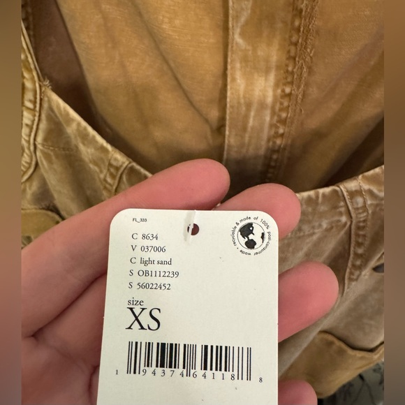 NWT Free People FP Movement Fast Track Onesie - light sand tan - size XS - Picture 9 of 9